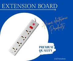 LAZYwindow Premium Extension Board 4+1 Push Switch with 230cm Wire Length 3 Pin-thumb2