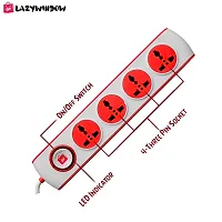 LAZYwindow Premium Extension Board 4+1 Round Switch with 230cm Wire Length-thumb4