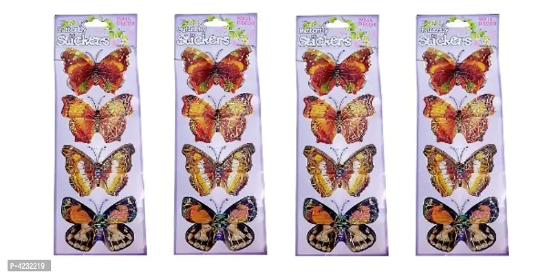16 Pcs Colorful Butterfly Wall Decals Removable DIY 3D Art Crafts Butterflies Flower Wall Stickers for Home Offices Classroom School Room Girls Bedroom Wall Decorations-thumb0