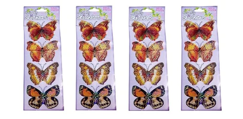 16 Pcs Colorful Butterfly Wall Decals Removable DIY 3D Art Crafts Butterflies Flower Wall Stickers for Home Offices Classroom School Room Girls Bedroom Wall Decorations
