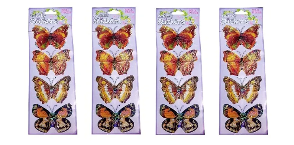 Pack Of 8,16,24 & 48 Butterfly DIY Wall Stickers
