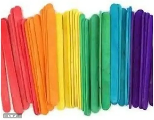 Shopping Natural Ice Cream Popsicle Sticks for School Projects -Pack of 100