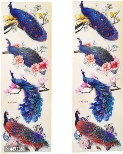 8 pcs Wall Stickers3d wall stickers birds peacock (set of 2)-thumb0