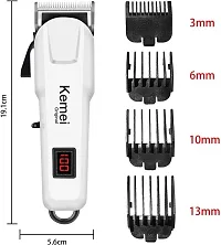 Kemei KM809A HAIR TRIMMER Trimmer 240 min Runtime 4 Length Settings  (White)-thumb1