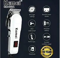 Kemei KM809A HAIR TRIMMER unisex Trimmer 240 min Runtime 4 Length Settings  (White)-thumb2