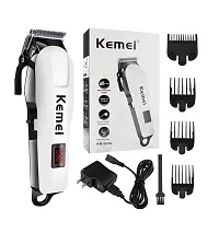 Kemei KM809A HAIR TRIMMER Trimmer 240 min Runtime 4 Length Settings  (White) MENS AND WOMENS-thumb2