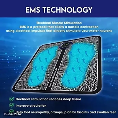 Foot Massager - Sellastic Wireless Electric Ems Massage Mat. Rechargeable,Portable And Foldable Design. 8 Modes,19 Intensity Levels For Ultimate Pain Relief Foot Massager (New-2023)-thumb4