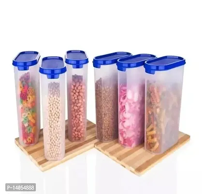 ANTONA 2500ml - Unbreakable Airtight Space Saver Modular Storage Jar Container Set of 6 - 2500ml