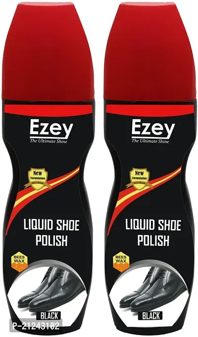 Liquid Shoe Polish (Set Of 2 Pcs) Synthetic Leather, Leather, Patent Leather Shoe Liquid Polish (Black)