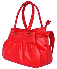 Red Solid Trendy Shoulder Bag-thumb2