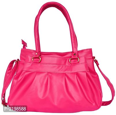 Pink Solid Trendy Shoulder Bag-thumb0