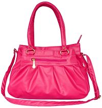 Pink Solid Trendy Shoulder Bag-thumb1