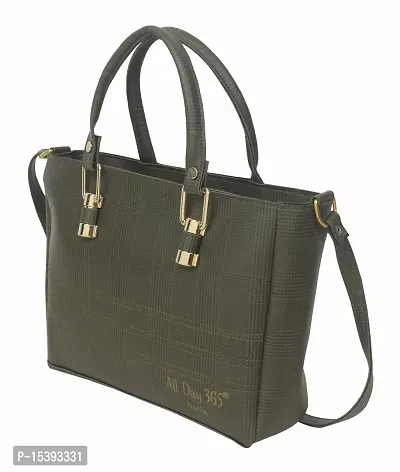 ALL DAY 365 Stylish Women Sling Bag - Regular Size PU Travel Detachable Sling Bags/Office Sling Bag For Women (Green)-thumb3