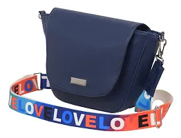 ALL DAY 365 Women Sling Bag Medium Size Stylish PU Travel Detachable Sling Bags/School Bag/Office Sling Bag For Women (Blue)-thumb2