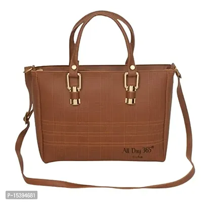 ALL DAY 365 Stylish Women Sling Bag - Regular Size PU Travel Detachable Sling Bags/Office Sling Bag For Women (Brown)-thumb0