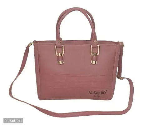 ALL DAY 365 Stylish Women Sling Bag - Regular Size PU Travel Detachable Sling Bags/Office Sling Bag For Women (Pink)-thumb0