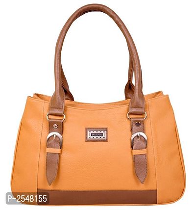 Artificial Leather Hand Bag for Women(TAN  BROWN)