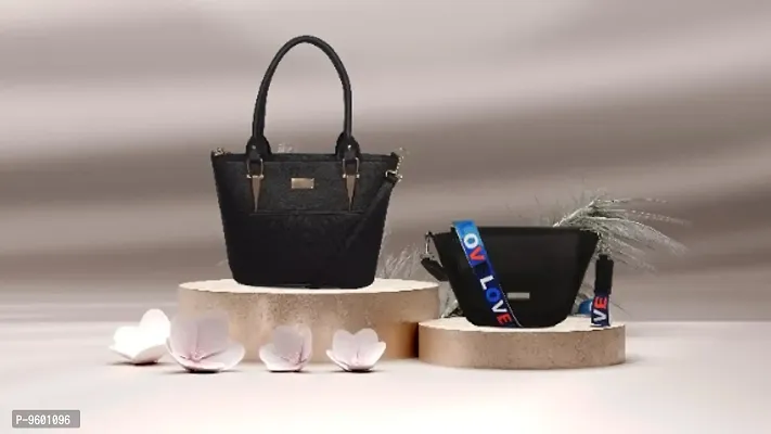 Women Black Sholuder Bag (Pack Of :2)