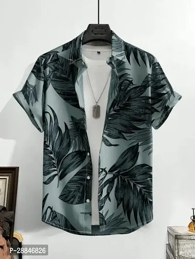 Trendy Cotton Blend Printed Summer Special Casual Shirts For Men-thumb0