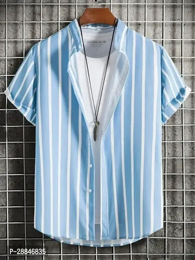 Trendy Cotton Blend Printed Summer Special Casual Shirts For Men