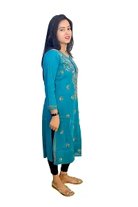 KASHIFA COLLECTION LUCKNOW'S CHIKANKARI COTTON KURTI FOR WOMEN'S-thumb2