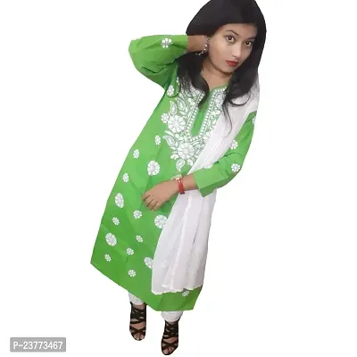 KASHIFA Collection Cotton Chikankari Kurti for Women-thumb0