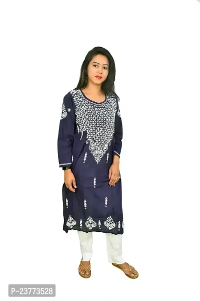 KASHIFA Collection Women's Cotton Lucknow Chikankari Kurta