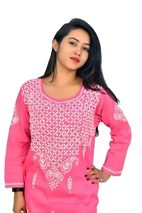 KASHIFA Collection Women's Cotton Lucknow Chikankari Kurta-thumb3