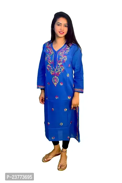 KASHIFA COLLECTION LUCKNOW'S CHIKANKARI COTTON KURTI FOR WOMEN'S