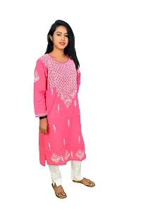 KASHIFA Collection Women's Cotton Lucknow Chikankari Kurta-thumb2