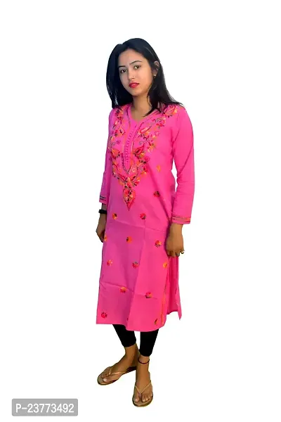 KASHIFA COLLECTION LUCKNOW'S CHIKANKARI COTTON KURTI FOR WOMEN'S