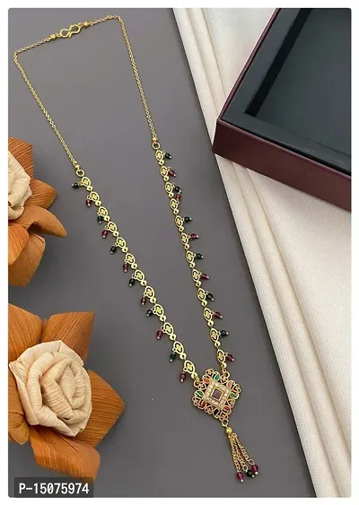 Stylish Golden Brass Crystal Cubic Zirconia Chains For Women