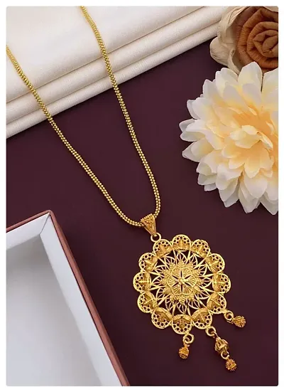 Stylish Brass Crystal No Stone Chains For Women