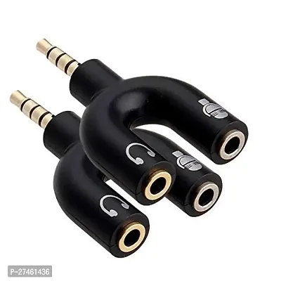 3.5mm  Audio Jack to Headphone Microphone Splitter Converter Adaptor 3.5mm 1 Male to 2 Port Female for Headphone Adapter for Mobile Tablets Laptop 2 Pack-thumb0