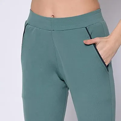 Kaladhara Women Stylish Strechable Poly Cotton Track Pant/Jogging Track Pant/Slim fit Pant for Women/Gym/Running/Walking/Track Pants (Pista, Extra Large) - Lowest price in India| GlowRoad