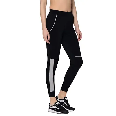 Alan Jones Clothing Womens Solid Joggers Track Pants MBlack   Amazonin Clothing  Accessories