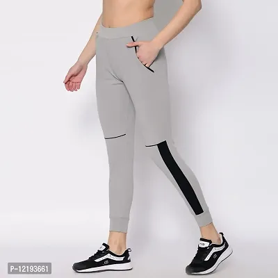 Women's Trackpants Fleece Lined For Gym Slim Fit 510-Black