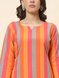 Stylish Multicoloured Cotton Kurta, Bottom And Dupatta Set For Women-thumb3