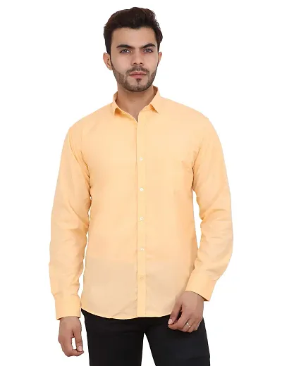 Trendy Solid Mens Long Sleeves Shirts for Men