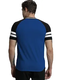 LEWEL Men's Cotton Blend Stylish Half Sleeve Casual Shirt : Royal Blue (Small)-thumb2