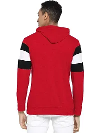 LEWEL Men's Cotton Hooded Colorblock Stylish T-Shirt (Large)-thumb2