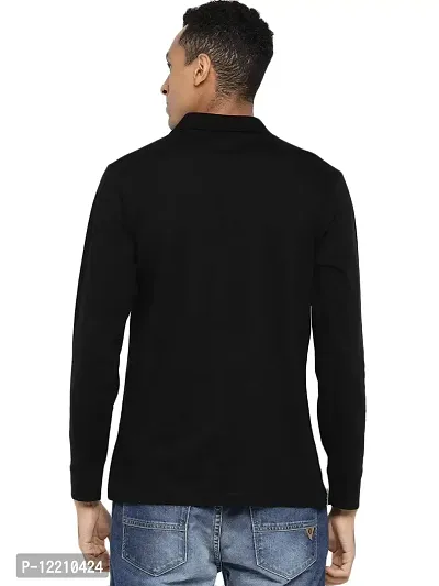 LEWEL Men Cotton Round Neck Full Sleeve T-Shirt Small-thumb3