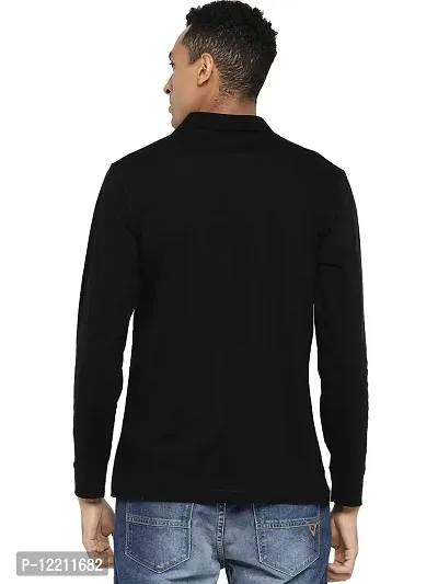 LEWEL Men Cotton Round Neck Full Sleeve T-Shirt X-Large-thumb3