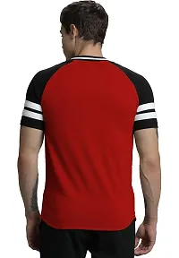 LEWEL Men's Cotton Blend Stylish Half Sleeve Casual Shirt : Red (Small)-thumb2