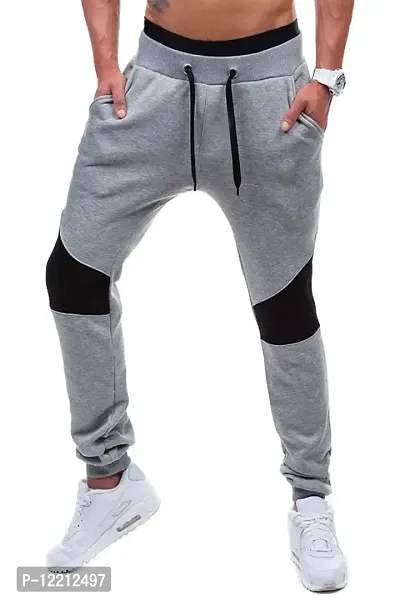 LEWEL Men's Slim Fit Joggers (17GMBL_Grey_Large)