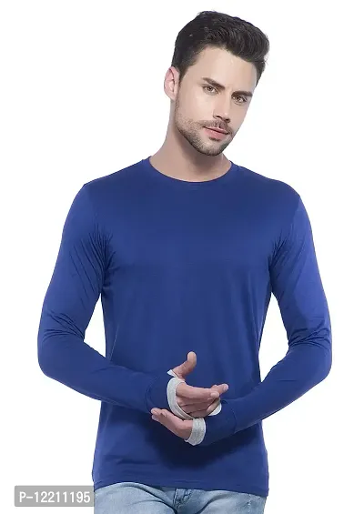 LEWEL Men's Regular Fit T-Shirt (6TRNXL_Blue_X-Large)-thumb0