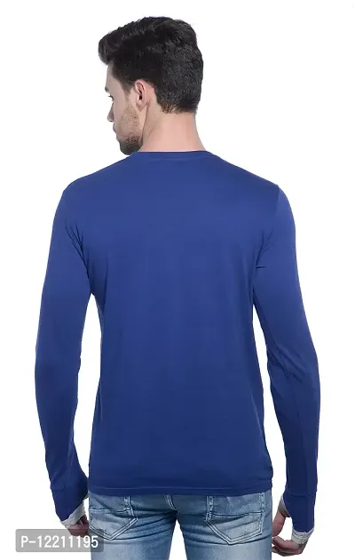 LEWEL Men's Regular Fit T-Shirt (6TRNXL_Blue_X-Large)-thumb5