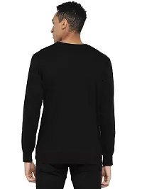 LEWEL Men Cotton Round Neck Full Sleeve T-Shirt Large-thumb2