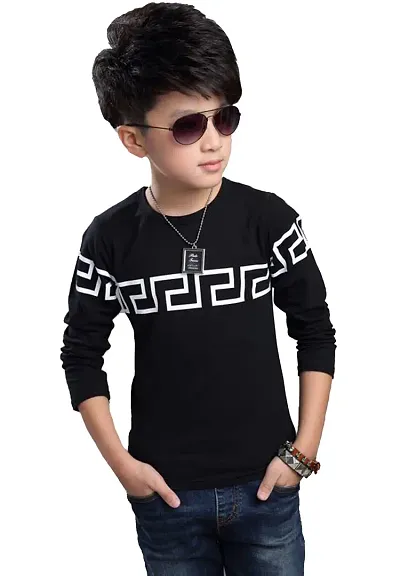 LEWEL Boy's Round Neck Full Sleeve T-Shirt