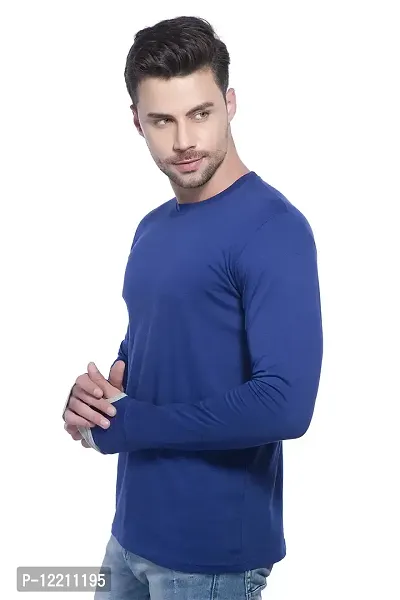 LEWEL Men's Regular Fit T-Shirt (6TRNXL_Blue_X-Large)-thumb3